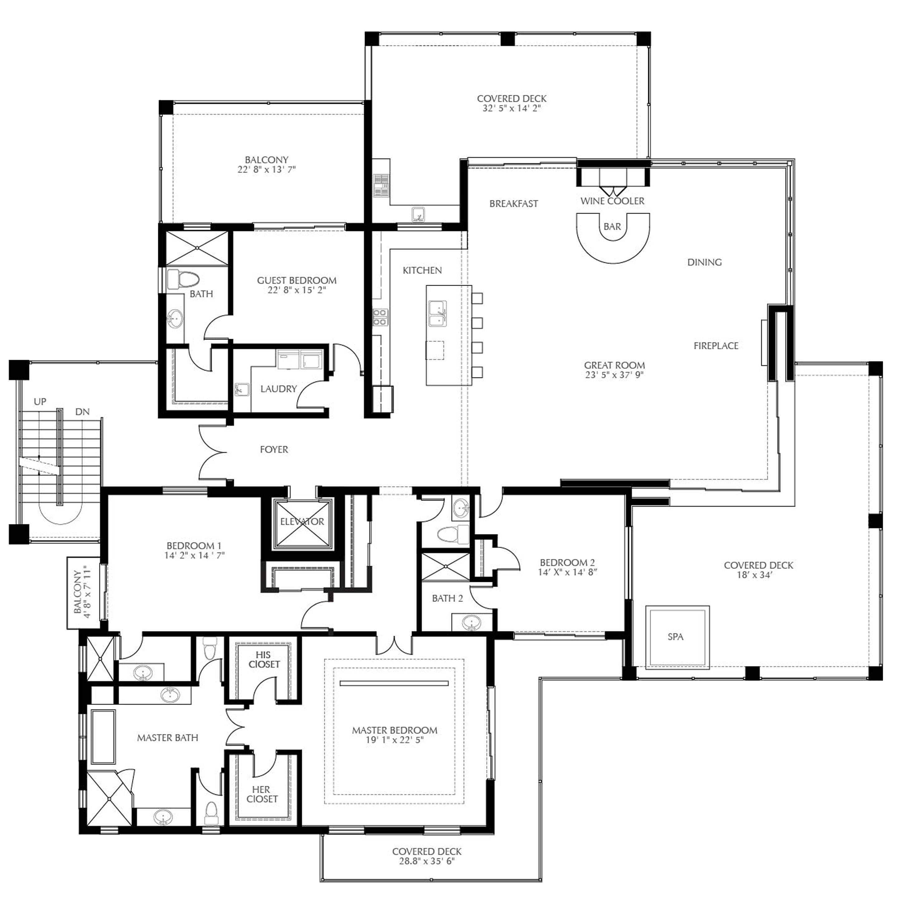 Overwater Penthouses Floorplan Altaira WCI